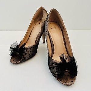 Heart in D women’s polka dot lace high-heeled shoes